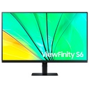 Monitor plano SAMSUNG ViewFinity S6, 32" QHD IPS, HDMI, Display Port, PIVOT, negro
